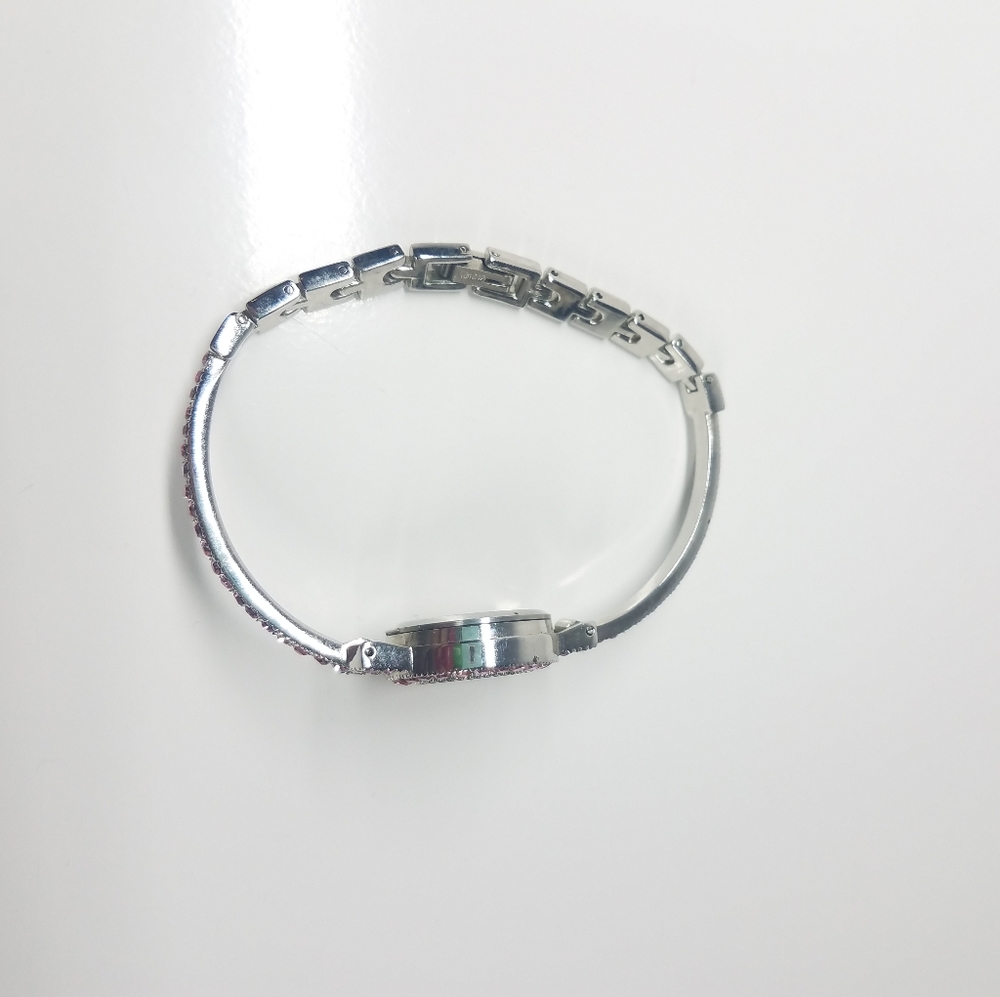 Pink Rhinestone Stainless Steel Watch - Picture 5 of 11